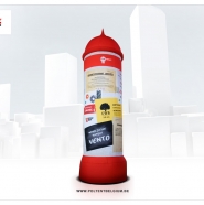 Advertising pillar with LED lighting